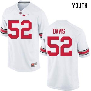 NCAA Ohio State Buckeyes Youth #52 Wyatt Davis White Nike Football College Jersey WHN4145EX